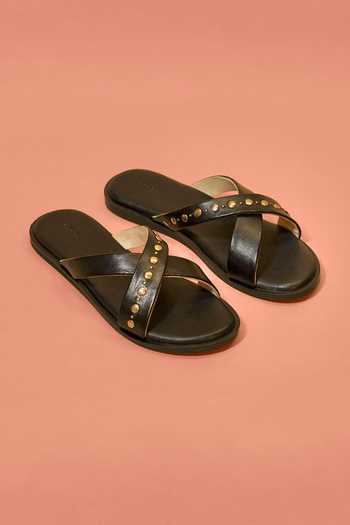 Dmodot Pelle Incrocio Flats 