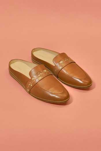 Dmodot Hoffler Ricamo Cuoio Mules 