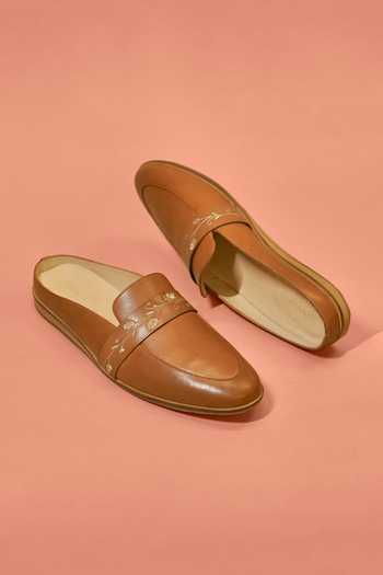 Dmodot Hoffler Ricamo Cuoio Mules 