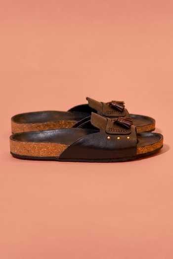 Dmodot Black Corko Nero Classico Flats Online at Aza Fashions Dmodot_Black Corko Nero Classico Flats _Online_at_Aza_Fashions