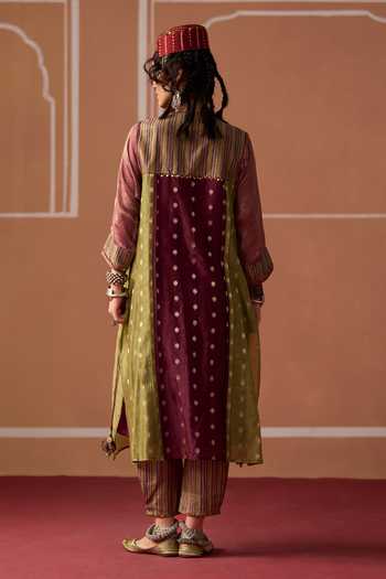 Swatti Kapoor Raina Color Blocked Kaftan Kurta Set