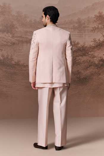 Contrast By Parth Mehak Embroidered Jacket & Kurta Set 