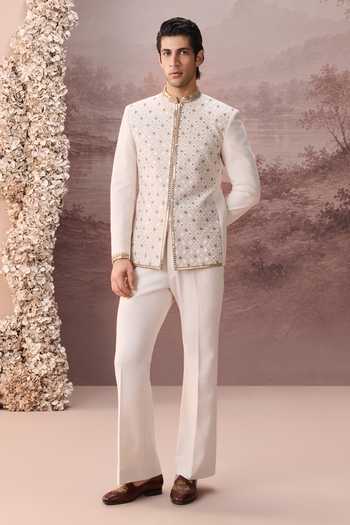Contrast By Parth Shabnam Embroidered Bandhgala Set 