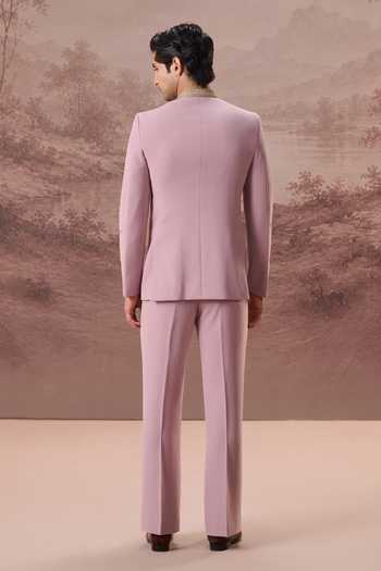 Contrast By Parth Farha Embroidered Bandhgala Set 