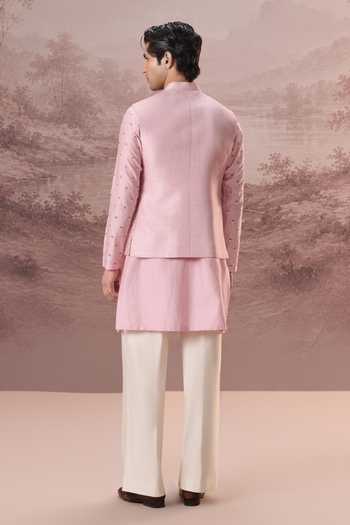 Contrast By Parth Ishaani Embroidered Nehru Jacket & Kurta Set 