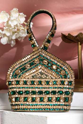 Eena Zaina Crystal Embellished Clutch 
