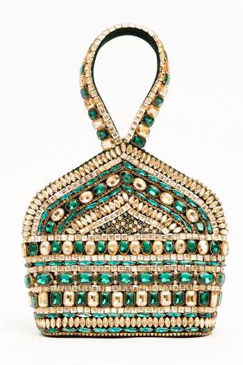 Eena Zaina Crystal Embellished Clutch 