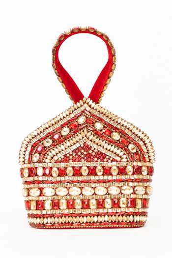 Eena Zaina Crystal Beaded Clutch 
