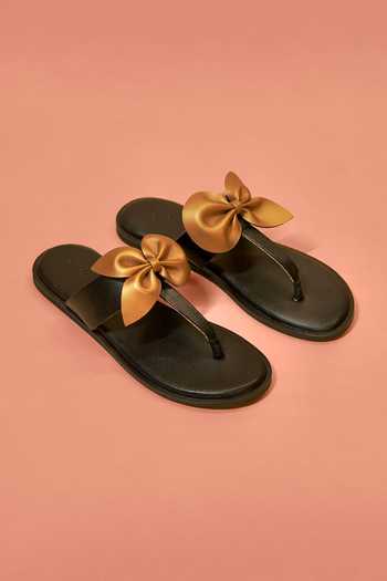 Dmodot_Black Pelle Bella Nodo Flats _Online_at_Aza_Fashions
