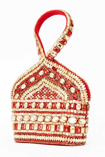 Shop Eena Red Zaina Crystal Beaded Clutch Online at Aza Fashions Shop_Eena_Red Zaina Crystal Beaded Clutch _Online_at_Aza_Fashions