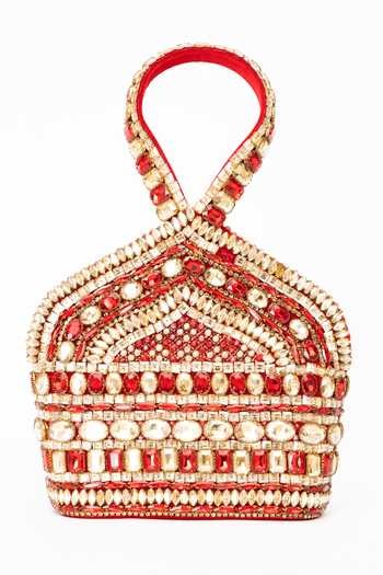 Eena Zaina Crystal Beaded Clutch 