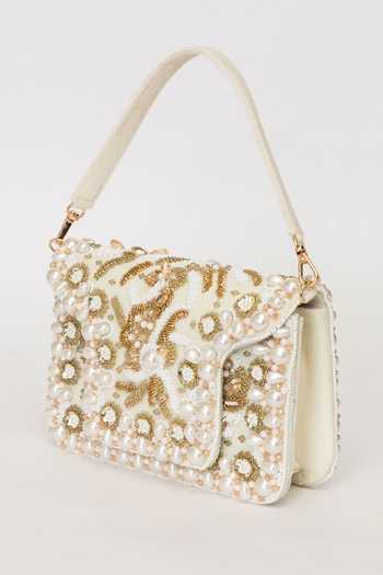 Shop Eena Beige Saira Pearl Embellished Clutch Online at Aza Fashions Shop_Eena_Beige Saira Pearl Embellished Clutch _Online_at_Aza_Fashions