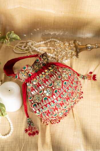 Eena Ravya Mirror Work Potli Bag 