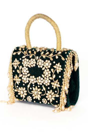 Eena Green Minali Embellished Clutch at Aza Fashions Eena_Green Minali Embellished Clutch _at_Aza_Fashions