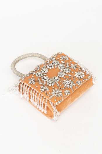 Eena Pink Minali Crystal Embellished Clutch Online at Aza Fashions Eena_Pink Minali Crystal Embellished Clutch _Online_at_Aza_Fashions