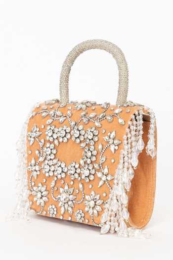 Buy Eena Pink Minali Crystal Embellished Clutch Online at Aza Fashions Buy_Eena_Pink Minali Crystal Embellished Clutch _Online_at_Aza_Fashions