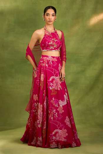 Neha Khullar Floral Print Lehenga Set 