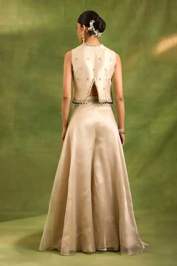 Neha Khullar Zardozi Work Jacket Sharara Set 