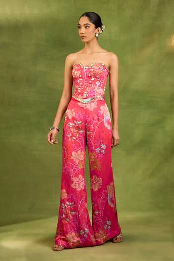Neha Khullar Floral Printed Corset & Pant Set 