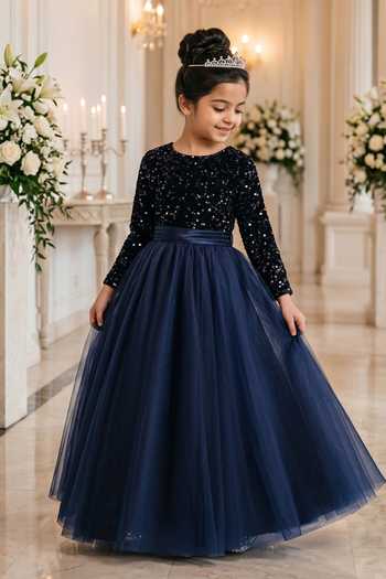 Petite Pomme Placement Embroidered Dress