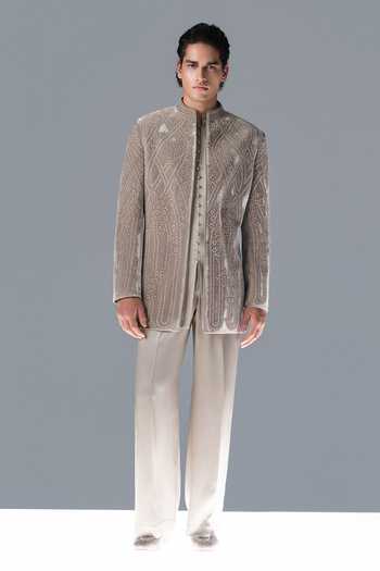 Rohit Gandhi + Rahul Khanna Imperial Cadence Embroidered Sherwani Set 
