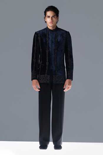 Rohit Gandhi + Rahul Khanna Prism Embroidered Bandhgala Set 