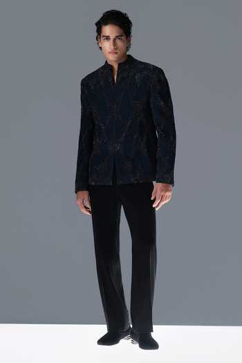 Rohit Gandhi + Rahul Khanna Auric Rhythm Embroidered Bandhgala Set 
