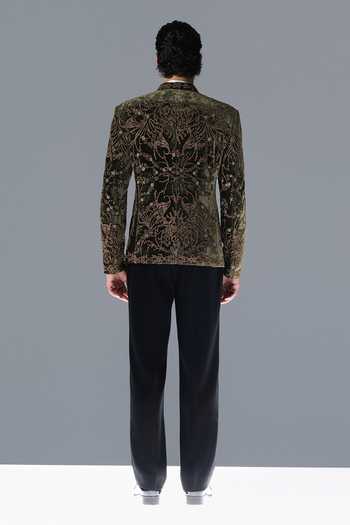 Rohit Gandhi + Rahul Khanna Aviary Reverie Embroidered Bandhgala Set 
