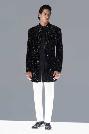 Rohit Gandhi + Rahul Khanna Moonvine Embroidered Sherwani Set 