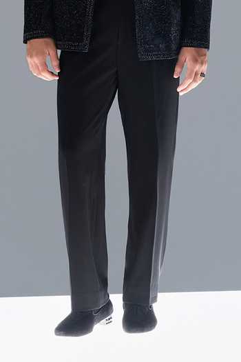 Rohit Gandhi + Rahul Khanna_Blue Silk, Velvet Embroidery River Stone Embellished Bandhgala Set _Online_at_Aza_Fashions