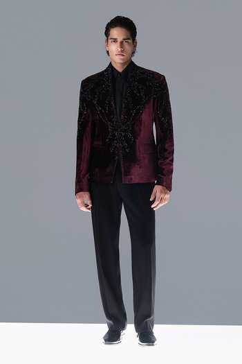 Rohit Gandhi + Rahul Khanna Asterion Embroidered Bandhgala Set 