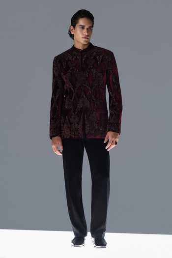 Rohit Gandhi + Rahul Khanna Astral Lattice Bandhgala Set 