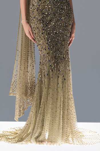 Buy_Rohit Gandhi + Rahul Khanna_Green Tulle Sweetheart Neck Evora Embroidered Fishcut Lehenga Set 