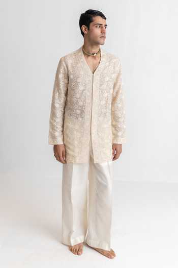 Wabi Sabi By Anshum-Ritesh Engraved Aari Embroidered Kurta Set 