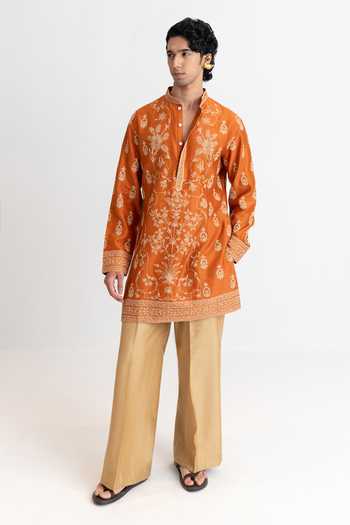 Wabi Sabi By Anshum-Ritesh Ornate Bloom Dori Work Kurta & Pant Set 