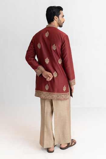 Wabi Sabi By Anshum-Ritesh Regal Regency Dori Work Chanderi Kurta & Pant Set 