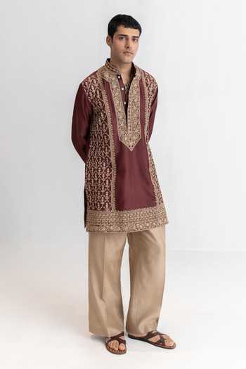 Wabi Sabi By Anshum-Ritesh Royal Court Embroidered Kurta & Pant Set 