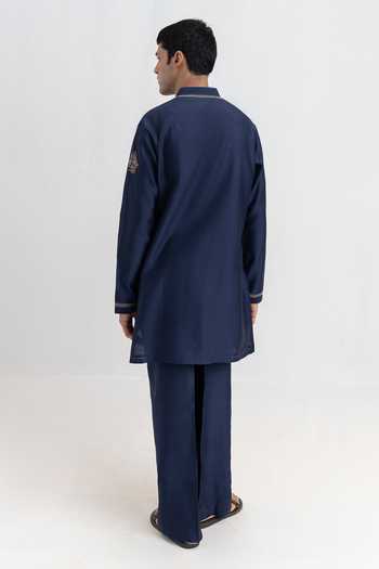 Wabi Sabi By Anshum-Ritesh Midnight Rose Hand Embroidered Kurta Set 