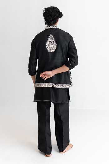 Wabi Sabi By Anshum-Ritesh Varkala Vine Dori Embroidered Bundi Set 