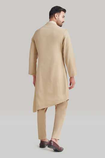 Blue Lotus Design Plain Kurta & Pant Set