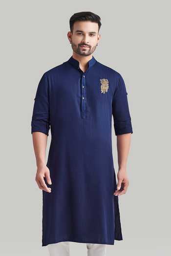 Blue Lotus Design Cotton Pant