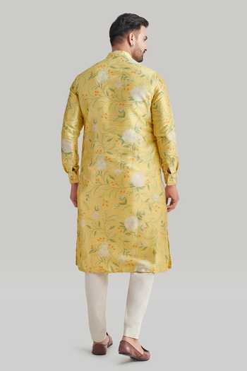 Blue Lotus Design Printed Kurta & Pant Set