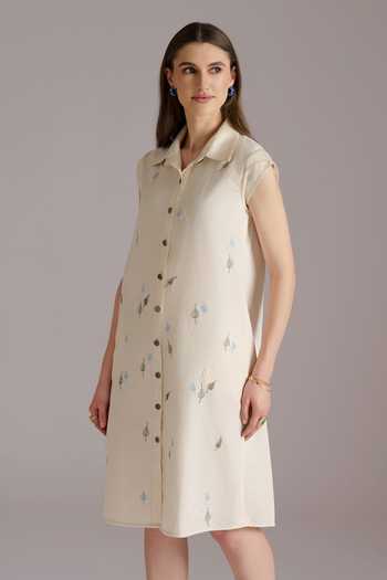 JAYN India Aishwarya Embroidered Shirt Dress 
