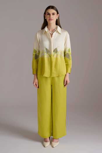 JAYN India Ombre Shirt & Pant Co-ord Set 