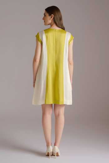 JAYN India Color Block Panelled Short Dress 