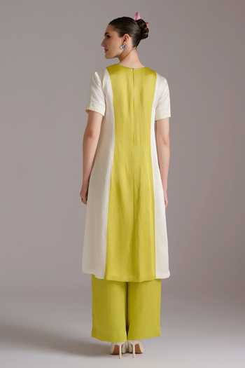 JAYN India Sejal Color Block Kurta & Pant Co-Ord Set 