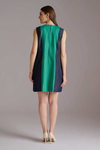 JAYN India Color Block Short Dress 