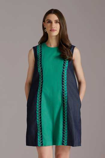 JAYN India Color Block Short Dress 
