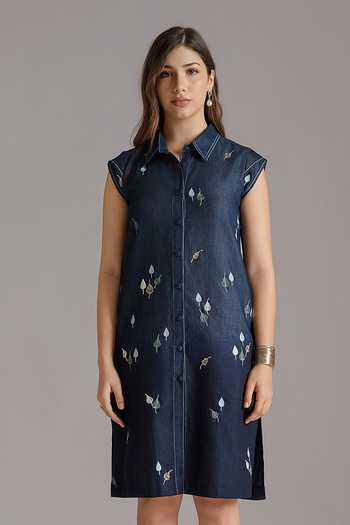 JAYN India Scattered Embroidered Shirt Dress 