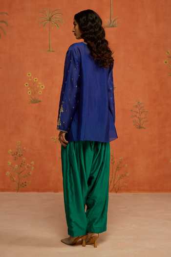 Shikha Mehta Pranita Silk Chanderi Top & Salwar Set